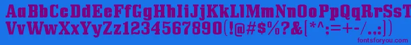 BullpenhvRegular-fontti – violetit fontit sinisellä taustalla