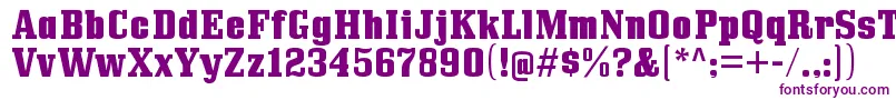 BullpenhvRegular-Schriftart – Violette Schriften auf weißem Hintergrund