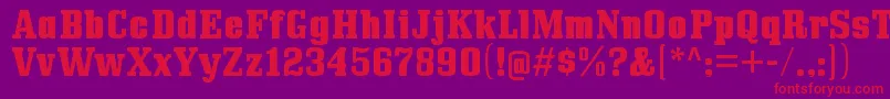 BullpenhvRegular Font – Red Fonts on Purple Background