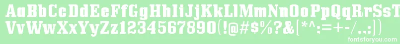 BullpenhvRegular Font – White Fonts on Green Background