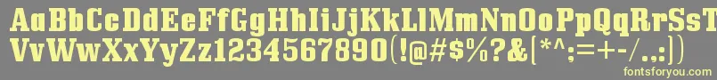 BullpenhvRegular Font – Yellow Fonts on Gray Background