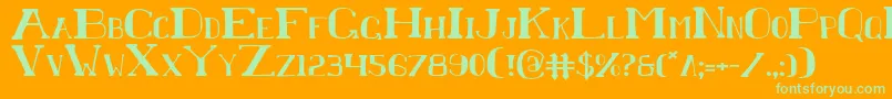 Chardin Font – Green Fonts on Orange Background