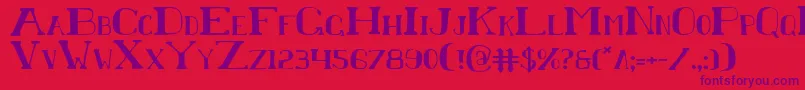 Шрифт Chardin – фиолетовые шрифты на красном фоне