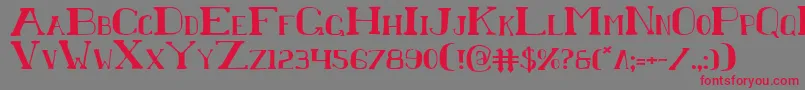 Chardin-Schriftart – Rote Schriften auf grauem Hintergrund