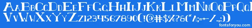 フォントChardin – 青い背景に白い文字