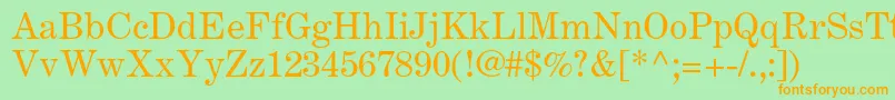 Centuryexpandedltstd Font – Orange Fonts on Green Background