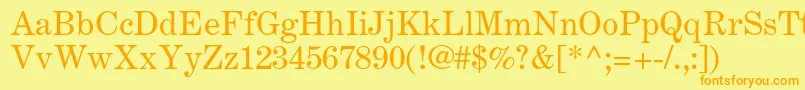 Centuryexpandedltstd Font – Orange Fonts on Yellow Background