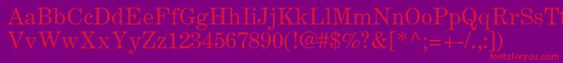 Centuryexpandedltstd Font – Red Fonts on Purple Background