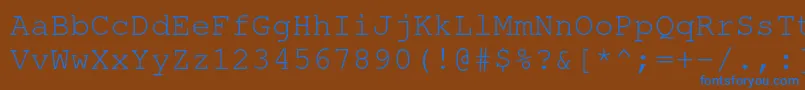 Шрифт NimbusmonoRegular – синие шрифты на коричневом фоне