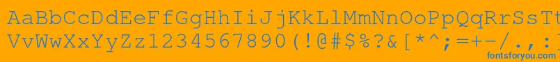 NimbusmonoRegular Font – Blue Fonts on Orange Background