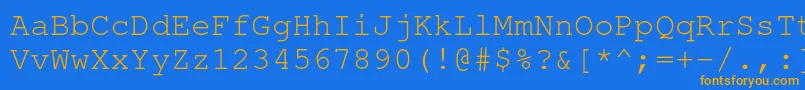 NimbusmonoRegular Font – Orange Fonts on Blue Background