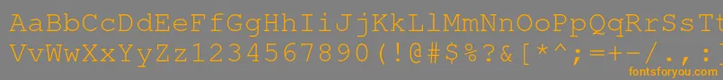 NimbusmonoRegular Font – Orange Fonts on Gray Background