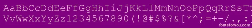 NimbusmonoRegular Font – Pink Fonts on Purple Background