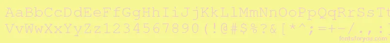 NimbusmonoRegular Font – Pink Fonts on Yellow Background