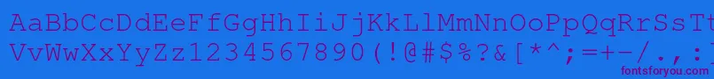 NimbusmonoRegular Font – Purple Fonts on Blue Background