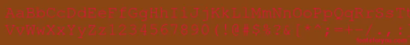 NimbusmonoRegular Font – Red Fonts on Brown Background