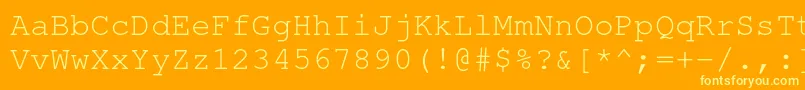 NimbusmonoRegular Font – Yellow Fonts on Orange Background