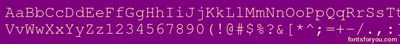 NimbusmonoRegular Font – Yellow Fonts on Purple Background