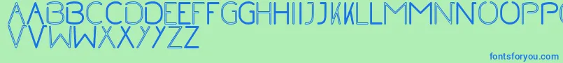 Police NoRegularInline – polices bleues sur fond vert