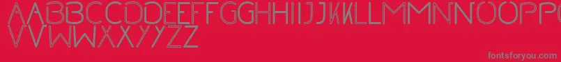 NoRegularInline Font – Gray Fonts on Red Background