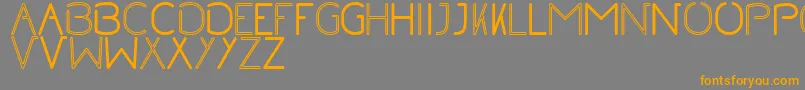 NoRegularInline-Schriftart – Orangefarbene Schriften auf grauem Hintergrund