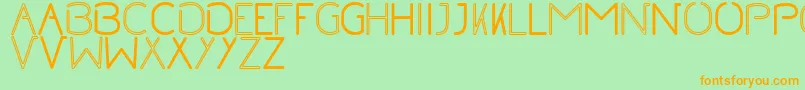 Police NoRegularInline – polices orange sur fond vert