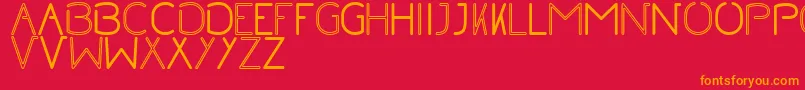 Więcej informacji o czcionce NoRegularInline Czcionka NoRegularInline – pomarańczowe czcionki na czerwonym tle