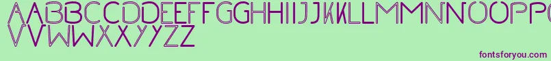 NoRegularInline Font – Purple Fonts on Green Background