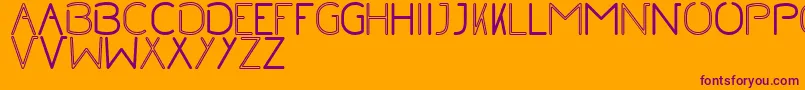 NoRegularInline Font – Purple Fonts on Orange Background
