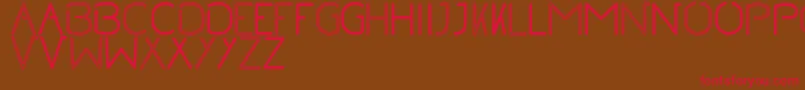 NoRegularInline Font – Red Fonts on Brown Background