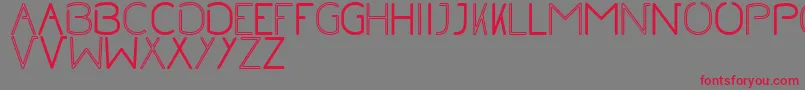 NoRegularInline Font – Red Fonts on Gray Background