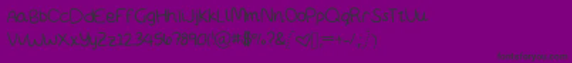 Mwbubbly Font – Black Fonts on Purple Background