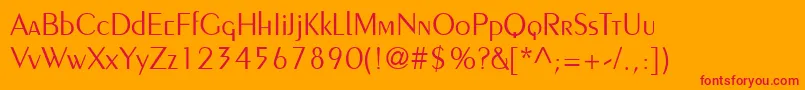 Eiffel Font – Red Fonts on Orange Background