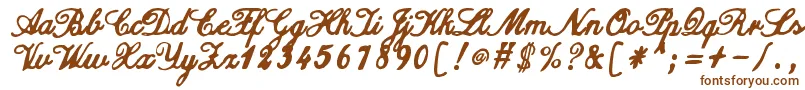 ZaiCalligraphyscripthandwritten-fontti – ruskeat fontit valkoisella taustalla