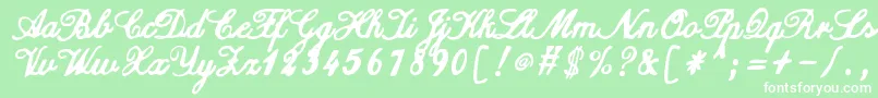 ZaiCalligraphyscripthandwritten Font – White Fonts on Green Background