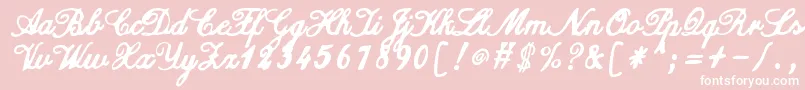 ZaiCalligraphyscripthandwritten Font – White Fonts on Pink Background