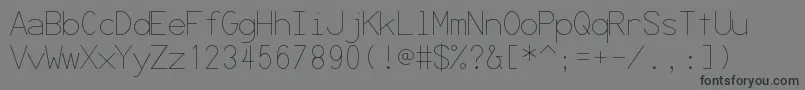 Czcionka Secret ffy – czarne czcionki na szarym tle
