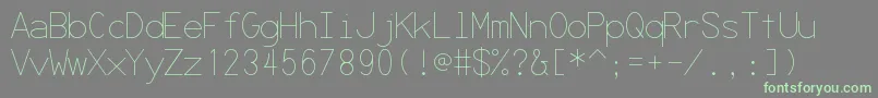 Secret ffy Font – Green Fonts on Gray Background