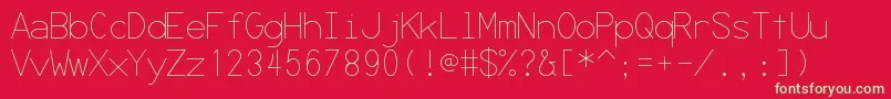 Secret ffy Font – Green Fonts on Red Background