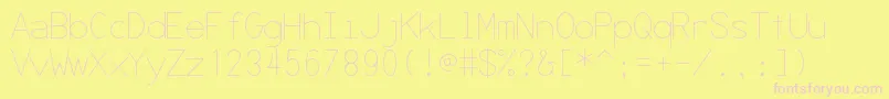 Secret ffy Font – Pink Fonts on Yellow Background
