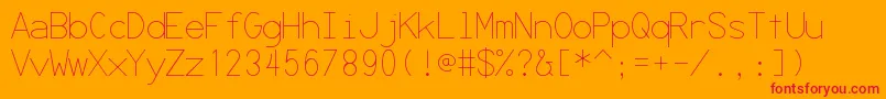 Secret ffy Font – Red Fonts on Orange Background