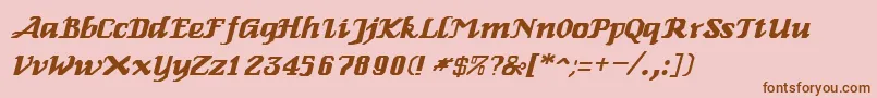 Genoa Font – Brown Fonts on Pink Background