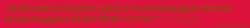 Genoa Font – Brown Fonts on Red Background