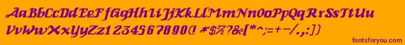 Genoa Font – Purple Fonts on Orange Background