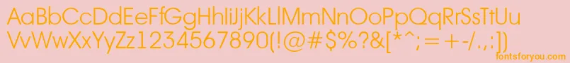 Avant17 Font – Orange Fonts on Pink Background