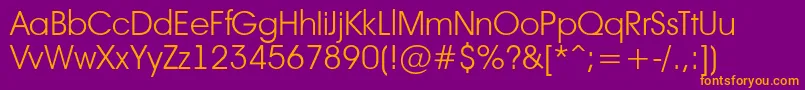 Avant17 Font – Orange Fonts on Purple Background