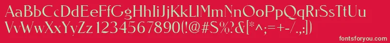 NevadalhRegular Font – Green Fonts on Red Background