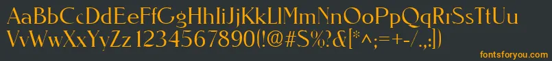 フォントNevadalhRegular – 黒い背景にオレンジの文字