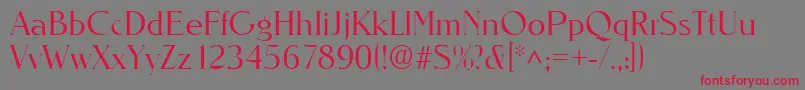 NevadalhRegular Font – Red Fonts on Gray Background