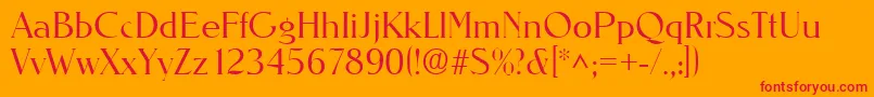 NevadalhRegular Font – Red Fonts on Orange Background